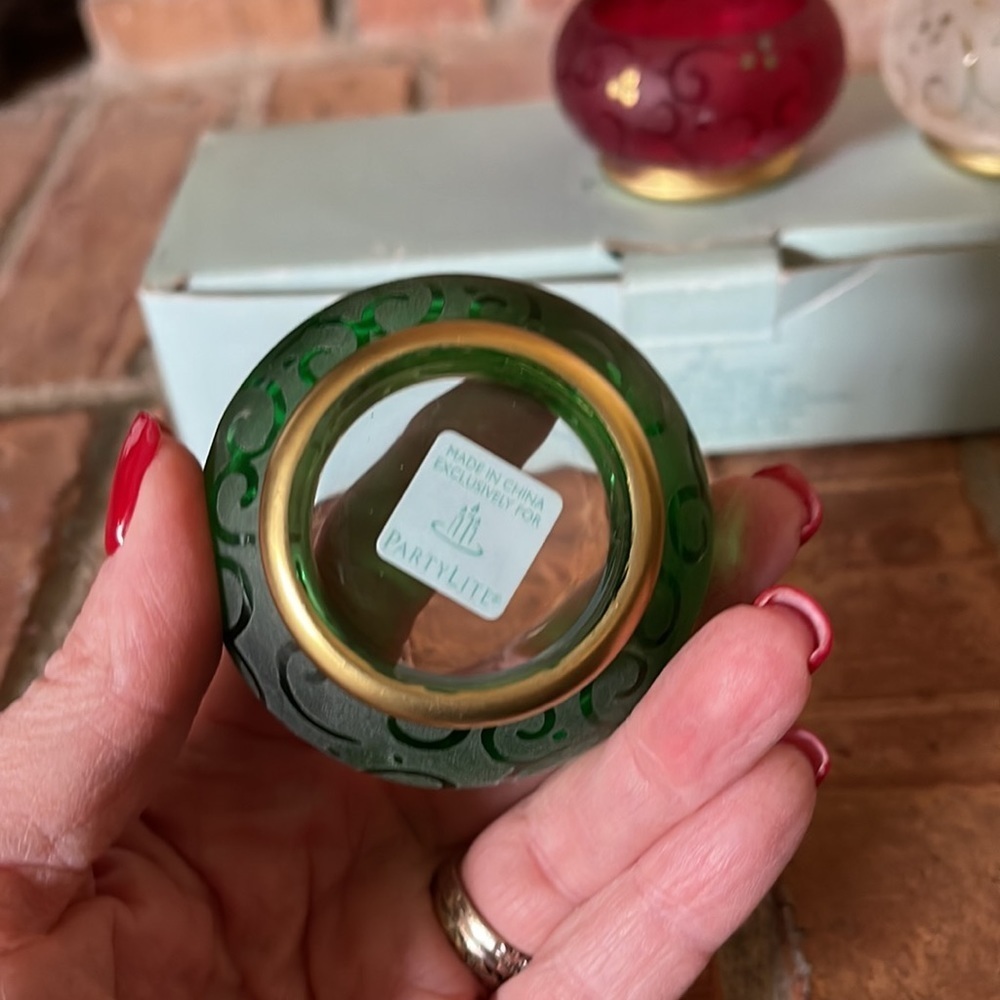 NIB PartyLite Festive Flair Tealight Trio - Picture 5 of 7